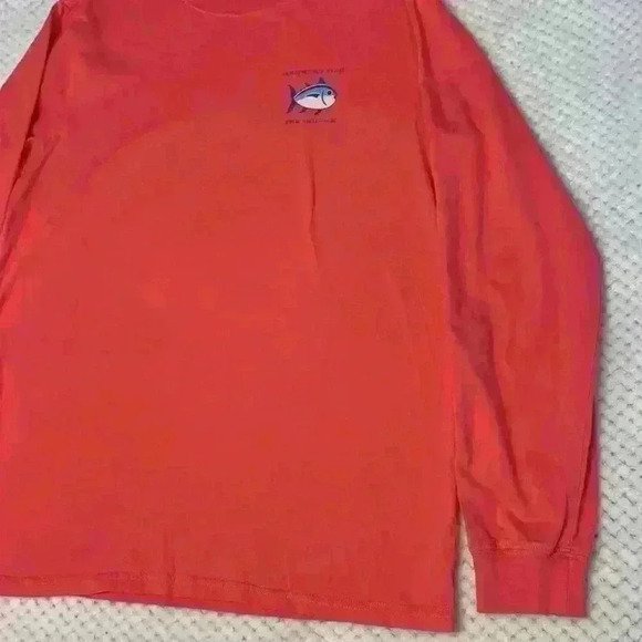 Peach Southern Tide The Shipjack long sleeve sz M ocean vacation comfy casual - Picture 6 of 9